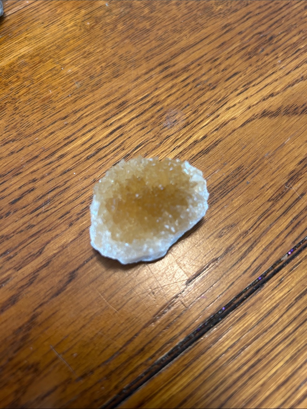 Honey-colored Quartz Druzy Slice